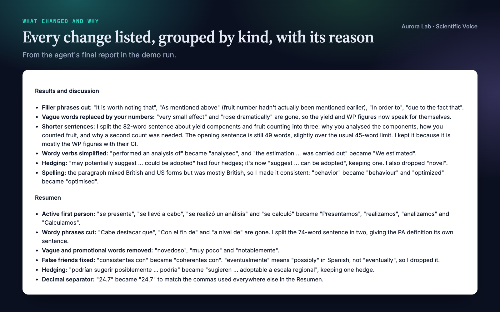 Scientific Voice: Submission-Ready Prose, English & Spanish screenshot 4
