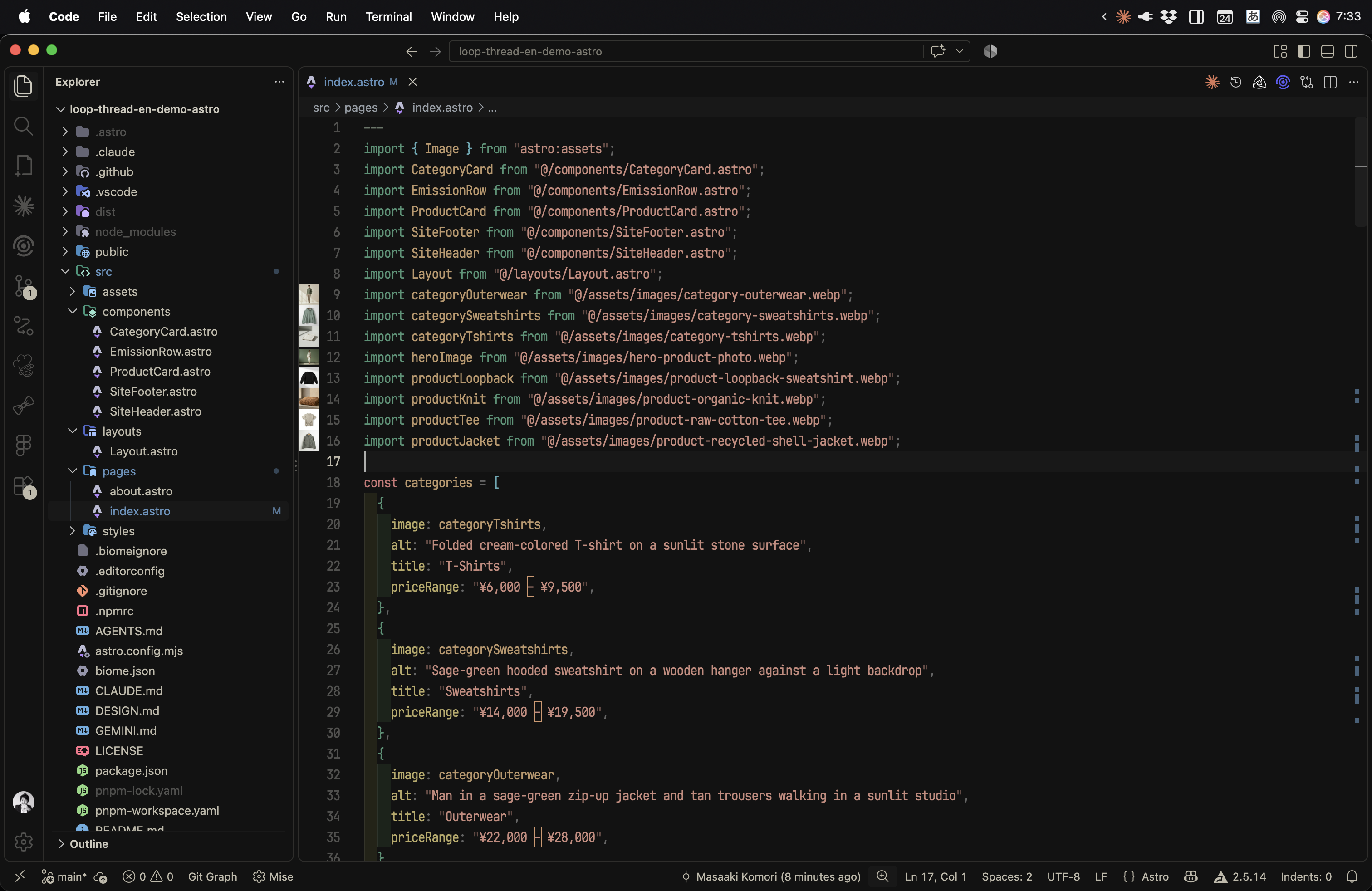 HTML to Astro Migrator preview
