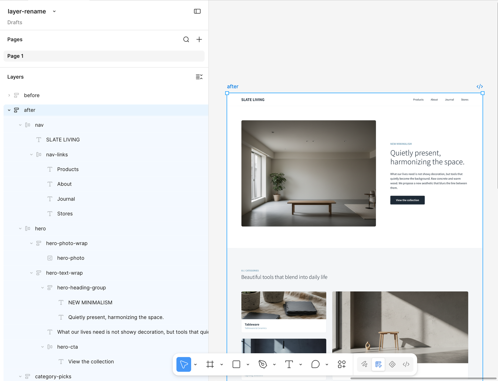 Figma Layer Rename — Semantic Names for Frame/Group Layers screenshot 2