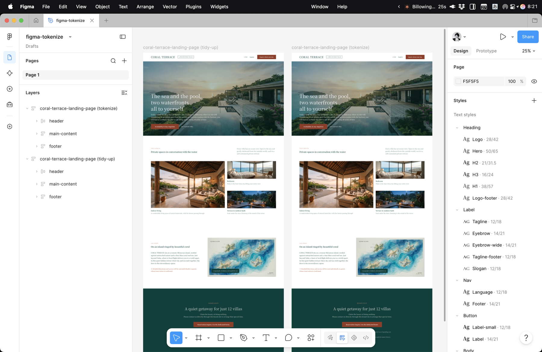 Figma Tokenize — Variables & Text Styles from a Frame preview