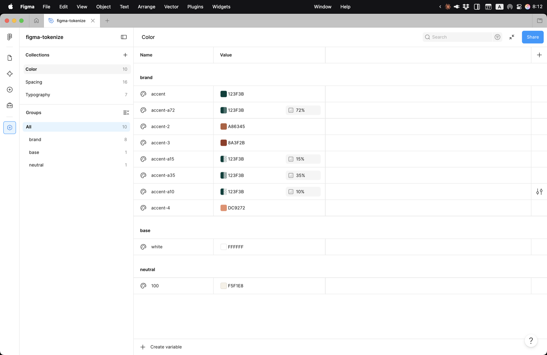 Figma Tokenize — Variables & Text Styles from a Frame screenshot 2