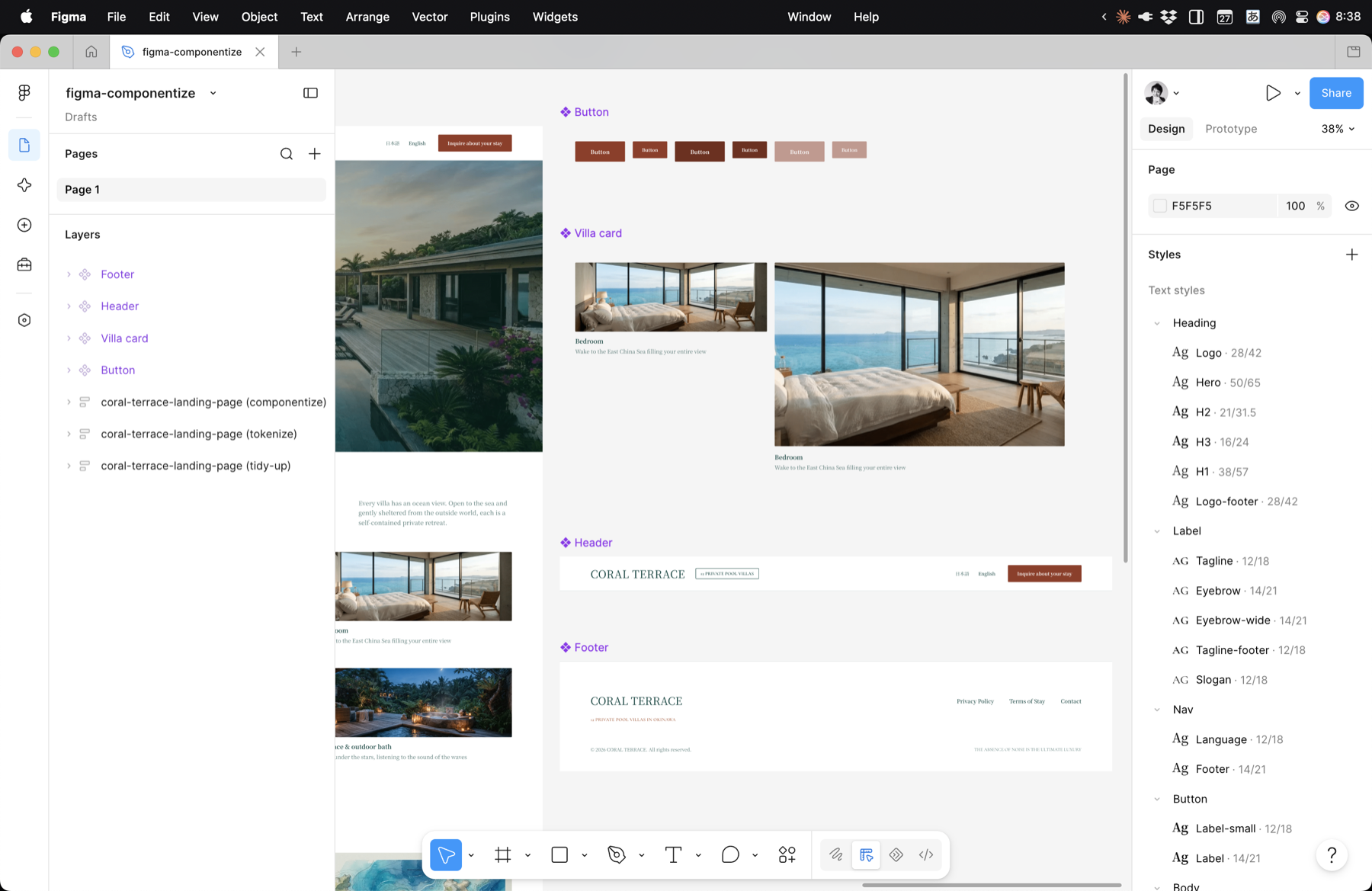 Figma Componentize — Components & Variants from a Frame preview