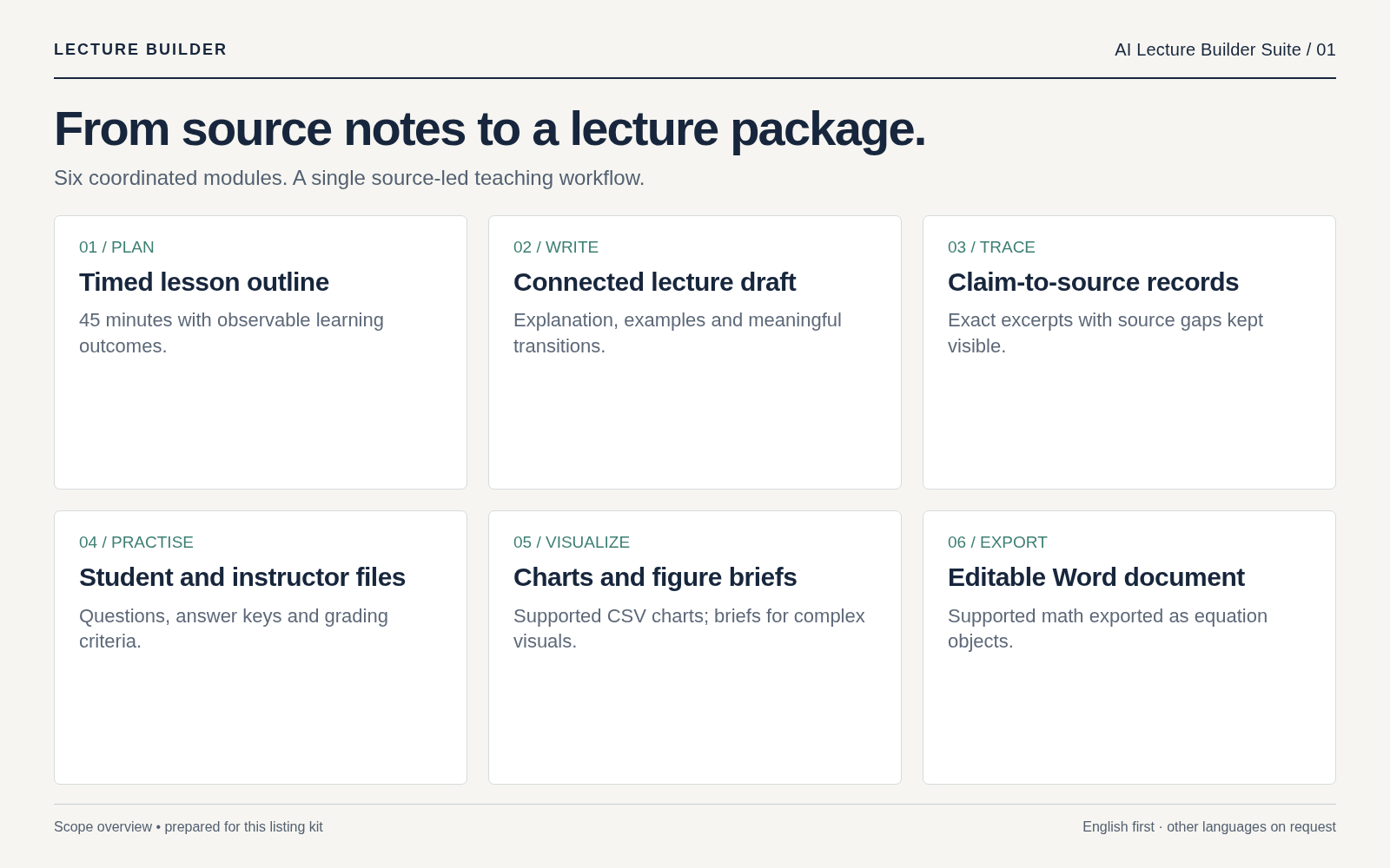 AI Lecture Builder Suite preview