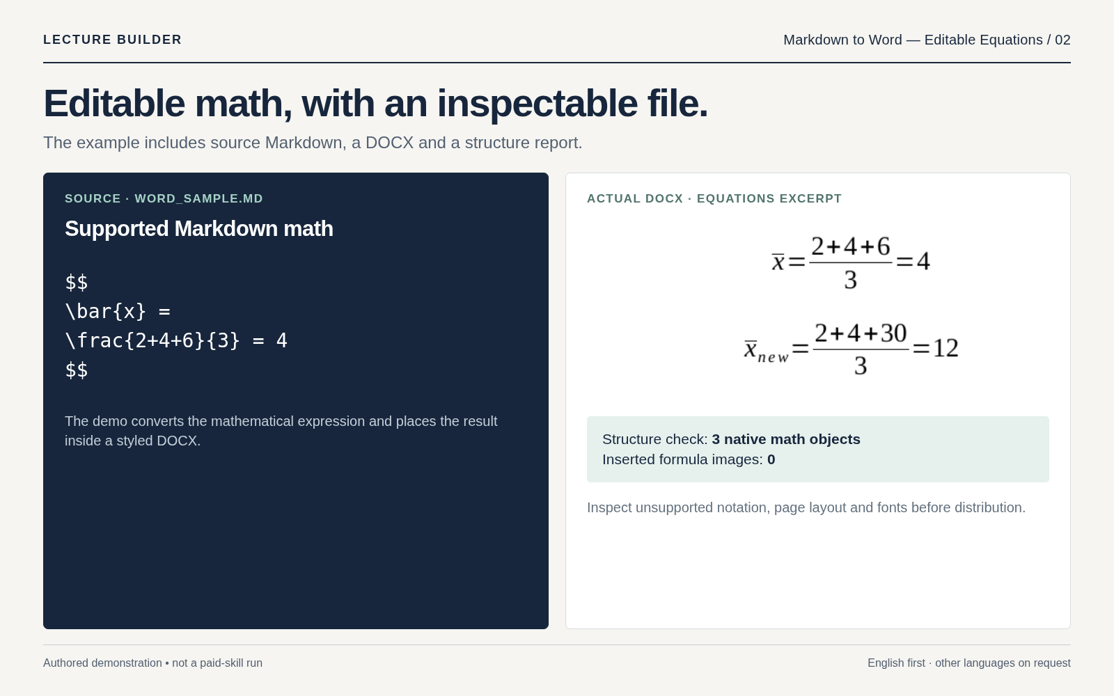 Markdown to Word — Editable Equations screenshot 2
