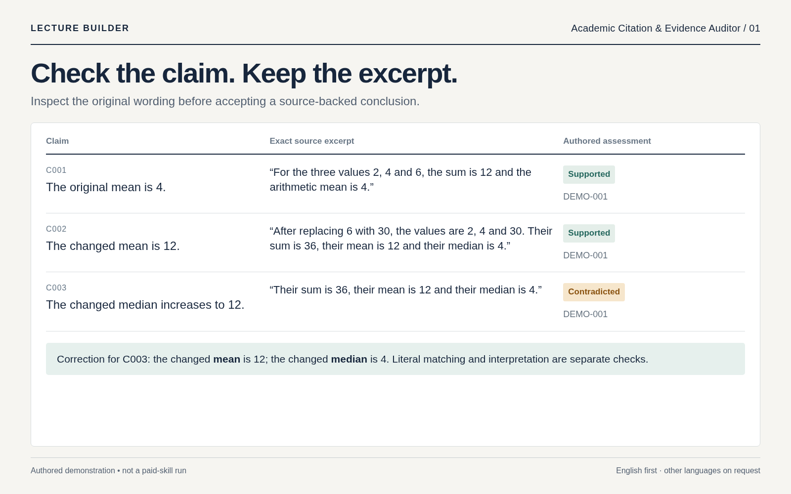 Academic Citation & Evidence Auditor preview