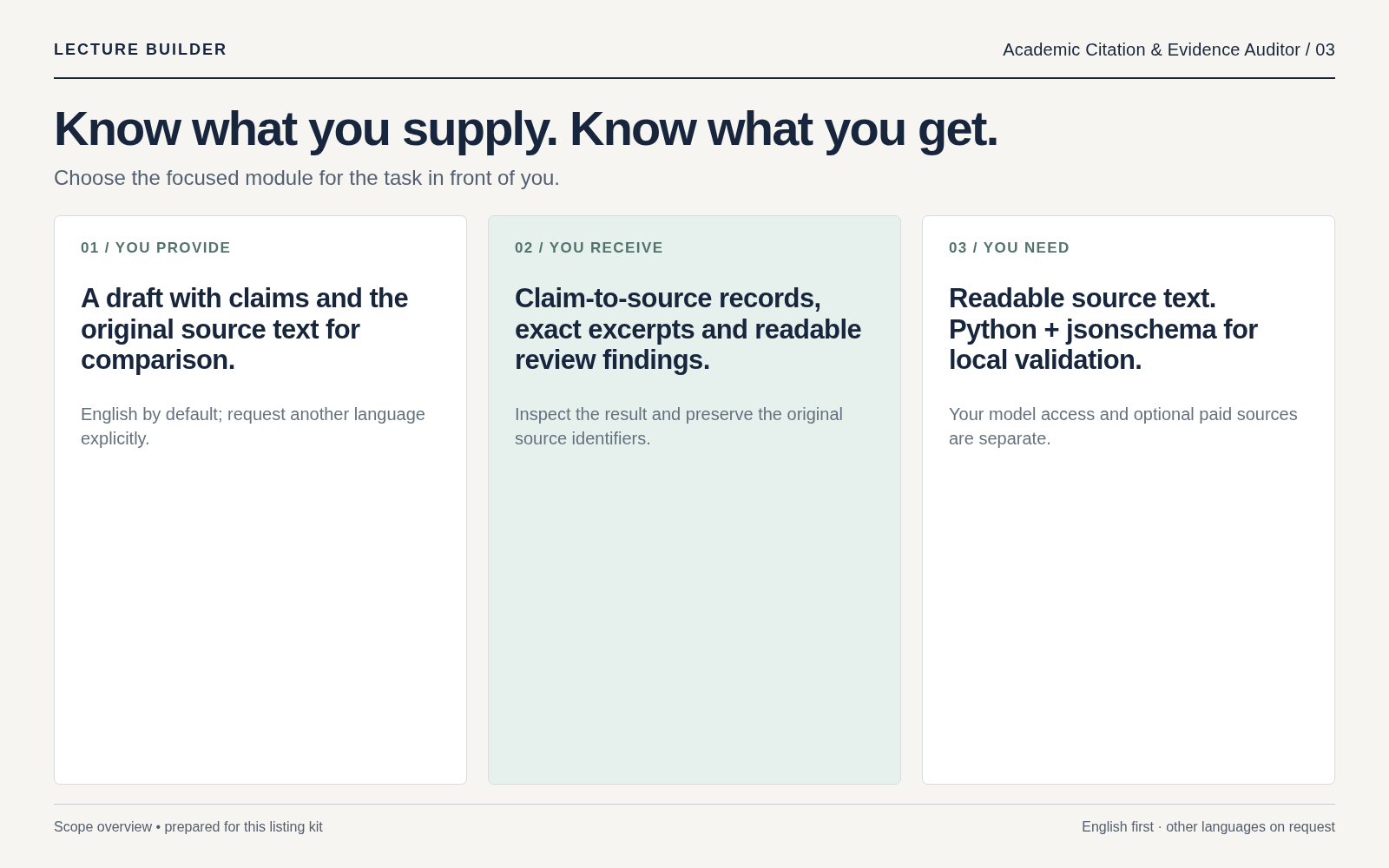 Academic Citation & Evidence Auditor screenshot 3