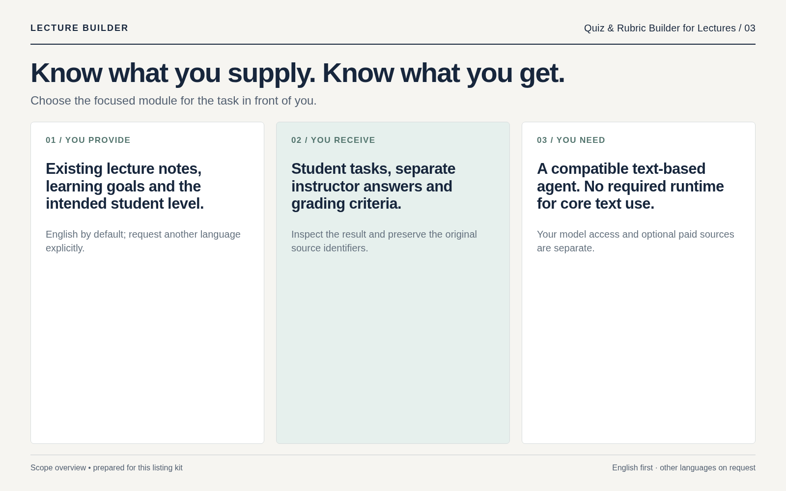 Quiz & Rubric Builder for Lectures screenshot 3