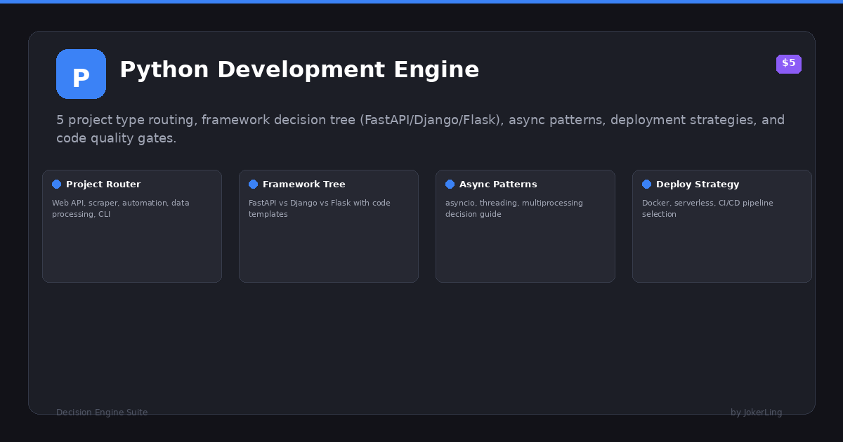 Python Development Engine preview
