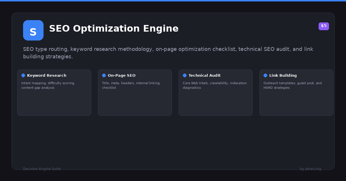 SEO Optimization Engine preview