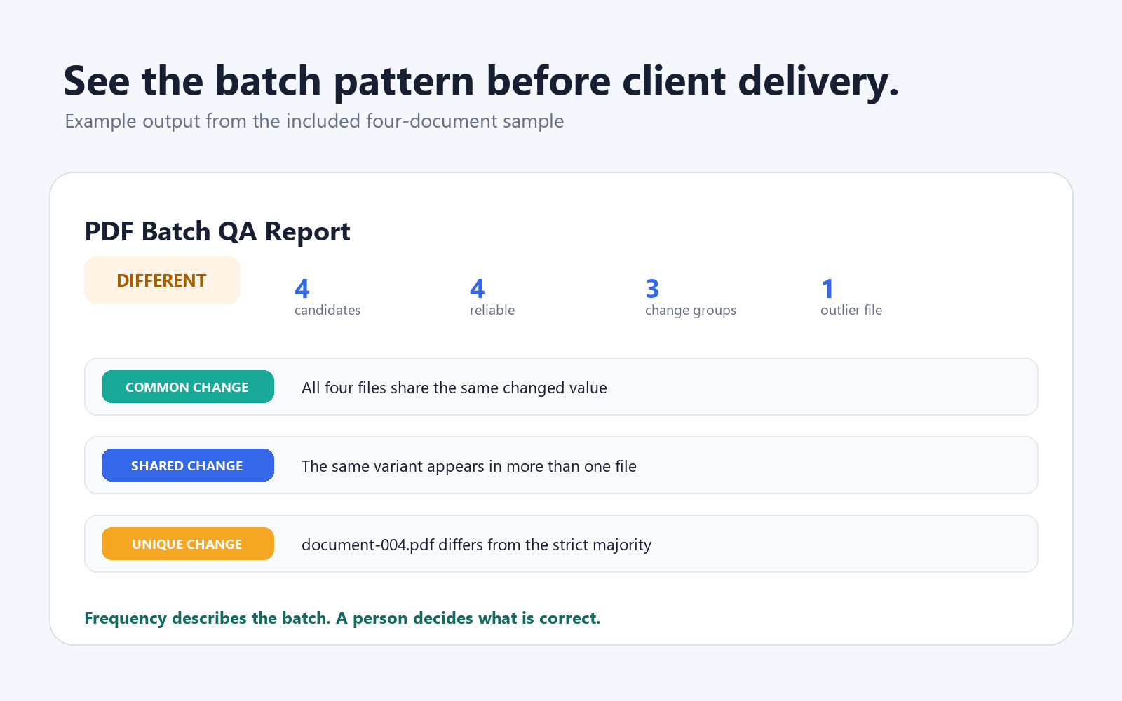 PDF Batch Comparison & Outlier Finder screenshot 2