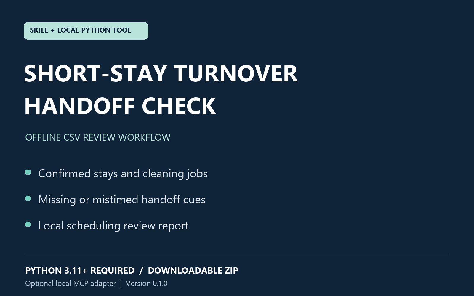 Short-Stay Turnover Handoff CSV Check preview