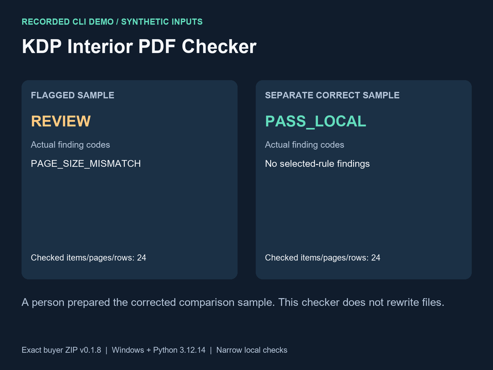 KDP Interior PDF Checker Preflight screenshot 2