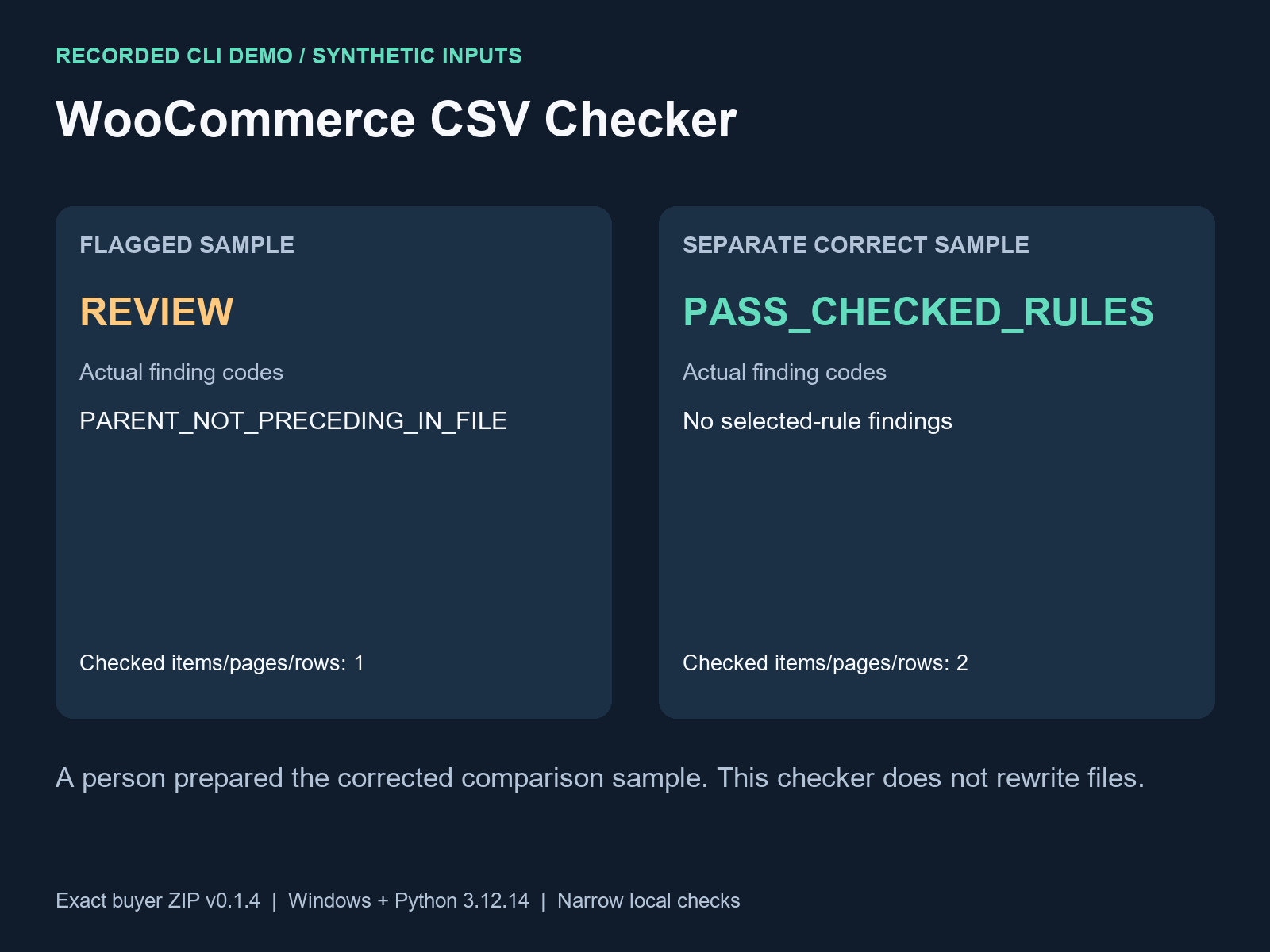 WooCommerce CSV Checker Preflight screenshot 2