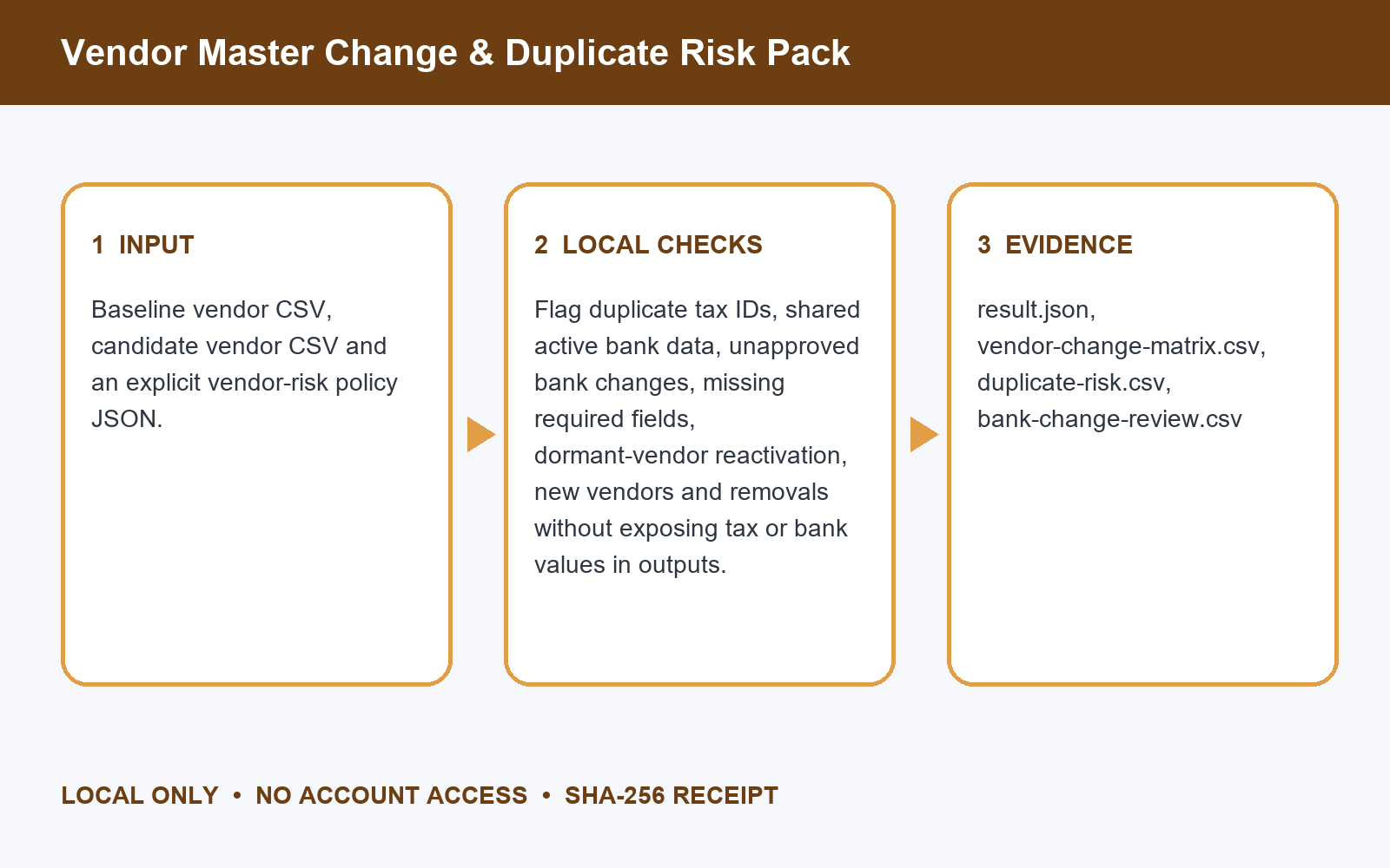 Vendor Master Change & Duplicate Risk Pack preview