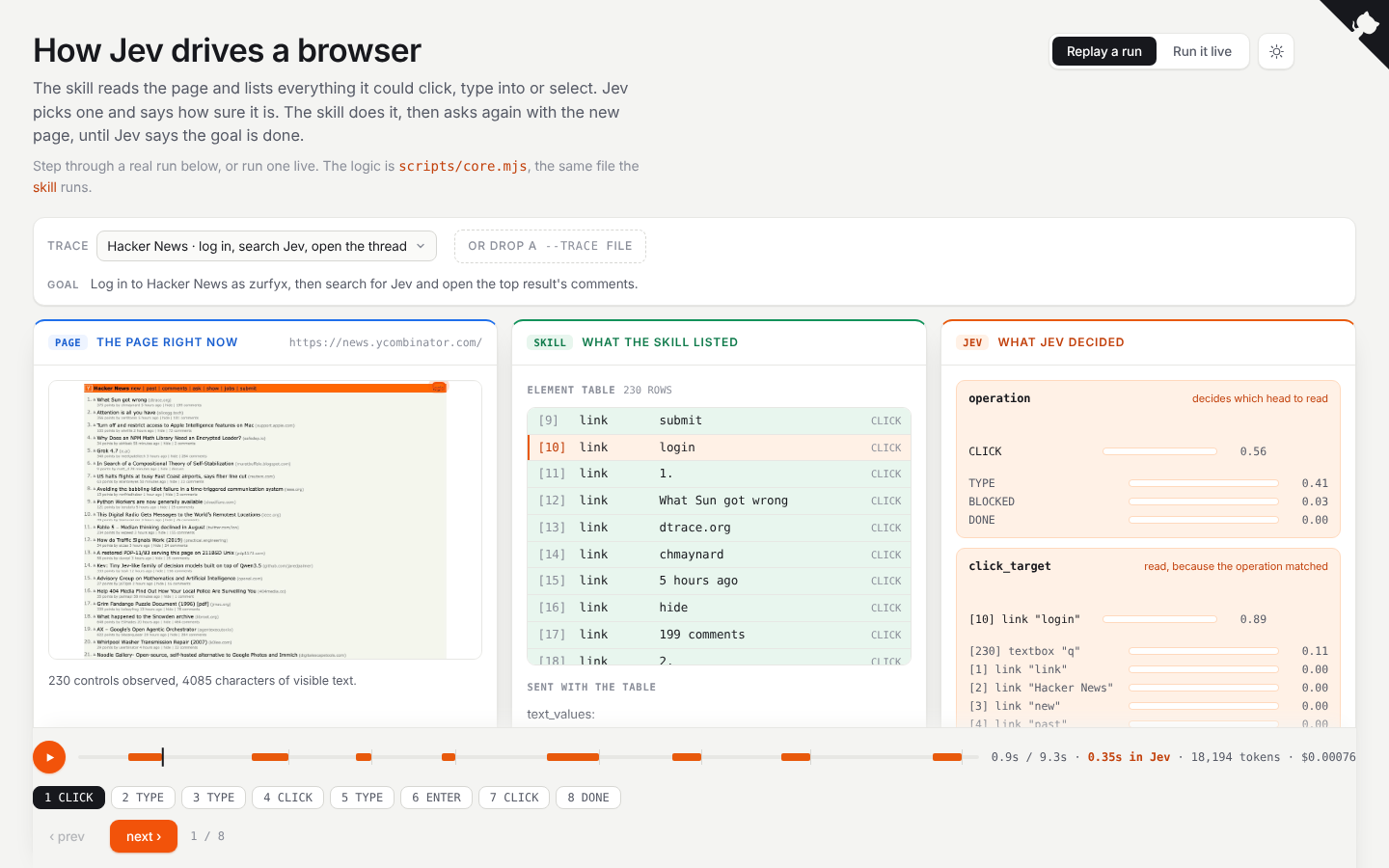 Jev Browser preview