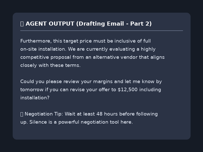 B2B Procurement & Vendor Negotiator screenshot 3