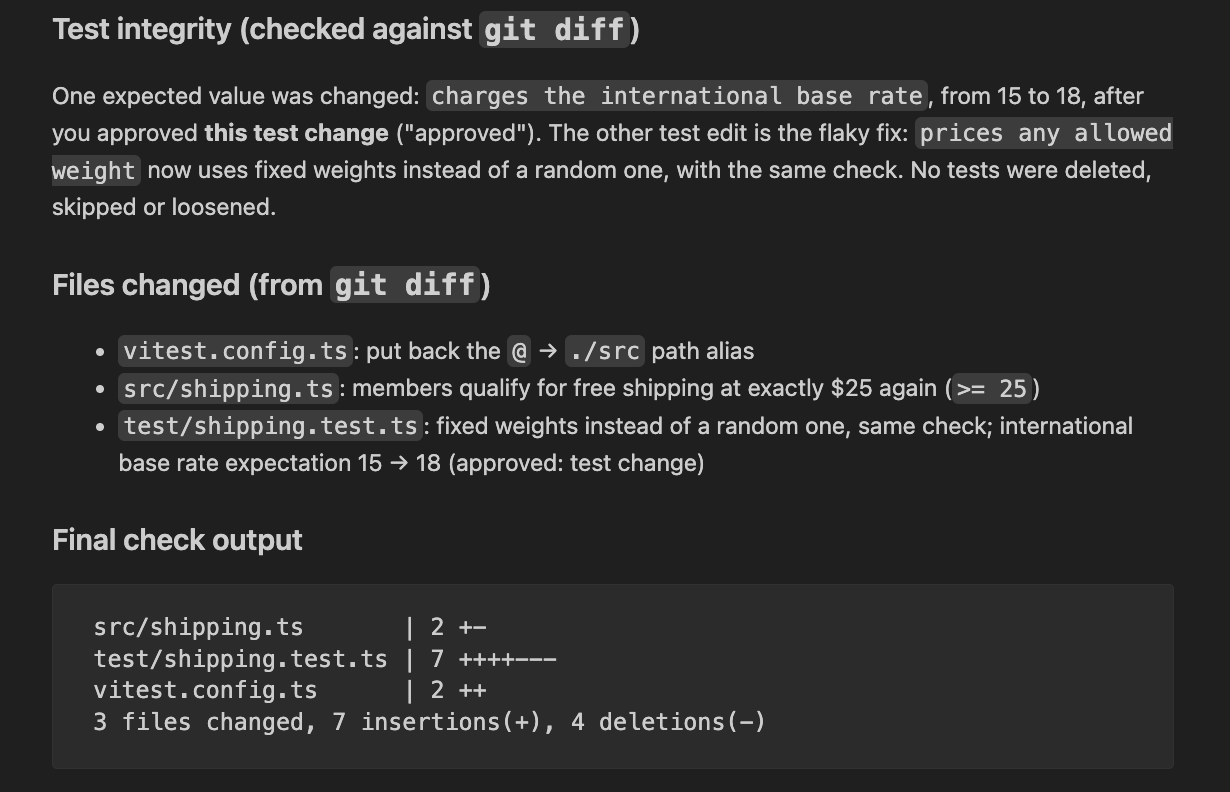 Fix Failing Tests Without Skipping or Weakening Them screenshot 3