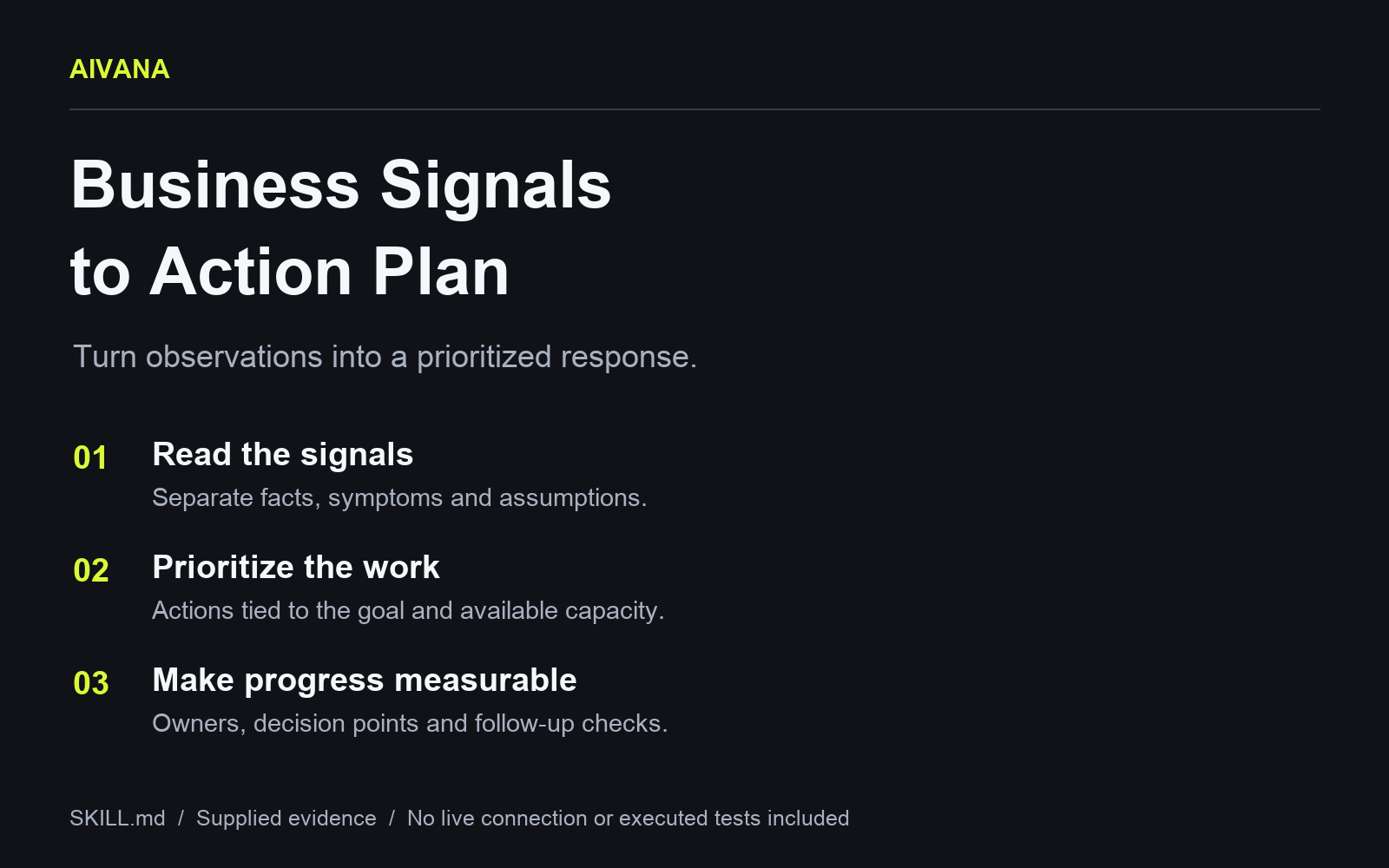 Business Signals to Action Plan preview
