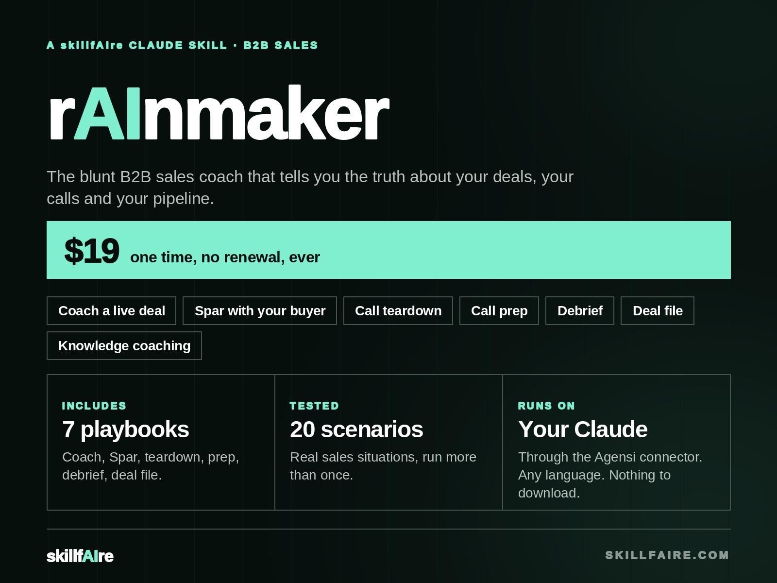 rAInmaker: Blunt B2B Sales Coach screenshot 1