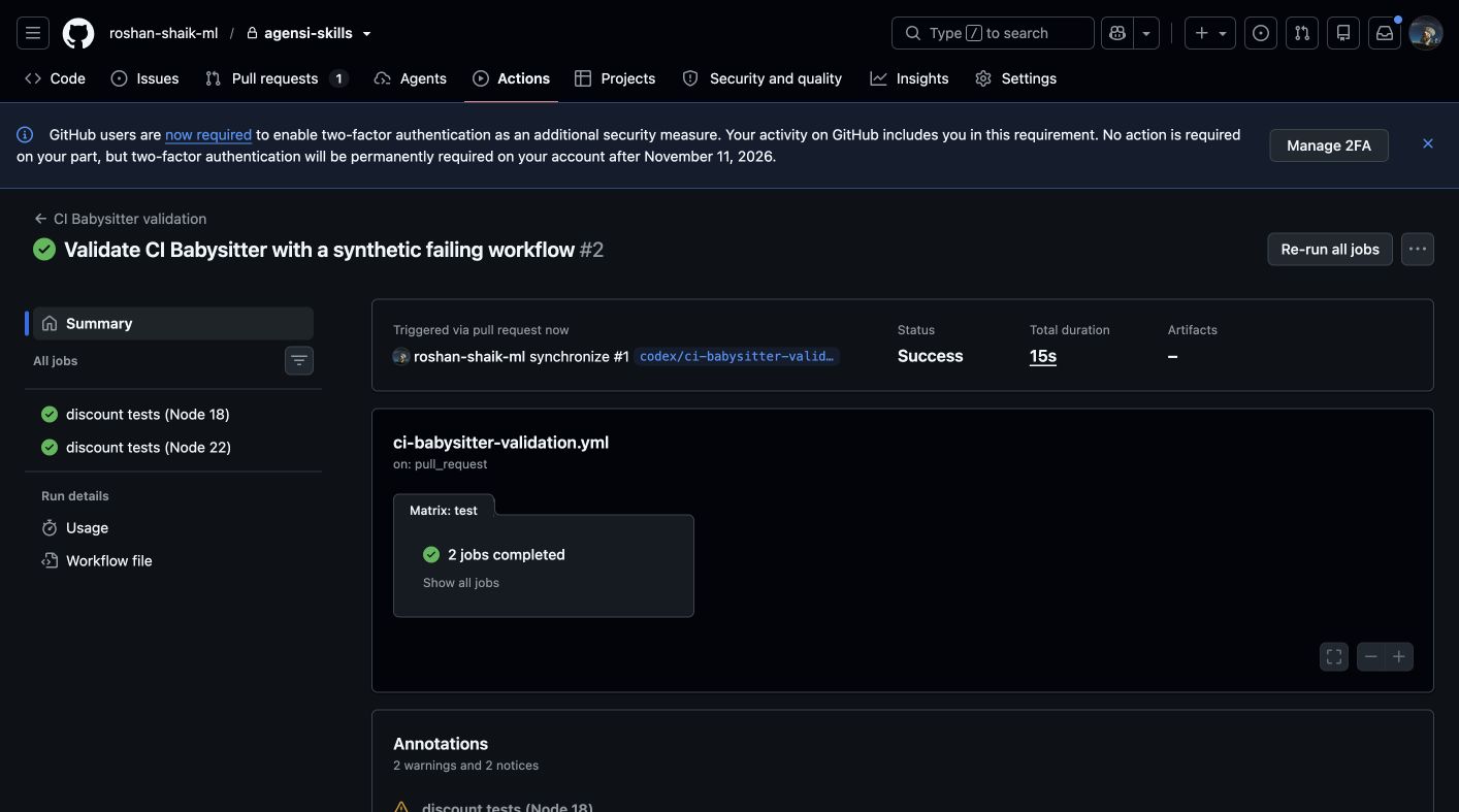 CI Babysitter: Fix Failing PR Checks screenshot 2