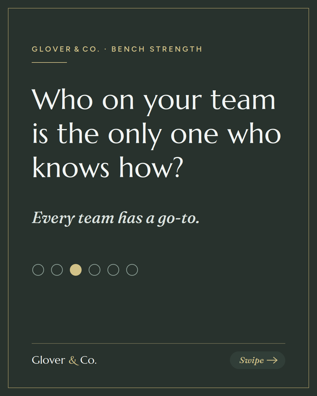 Bench Strength by Glover & Co. preview