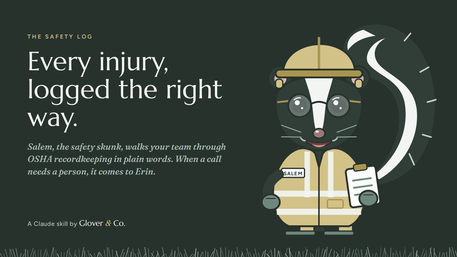 The Safety Log by Glover & Co. preview