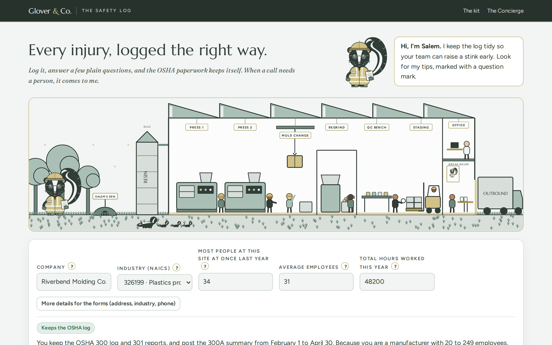 The Safety Log by Glover & Co. screenshot 2