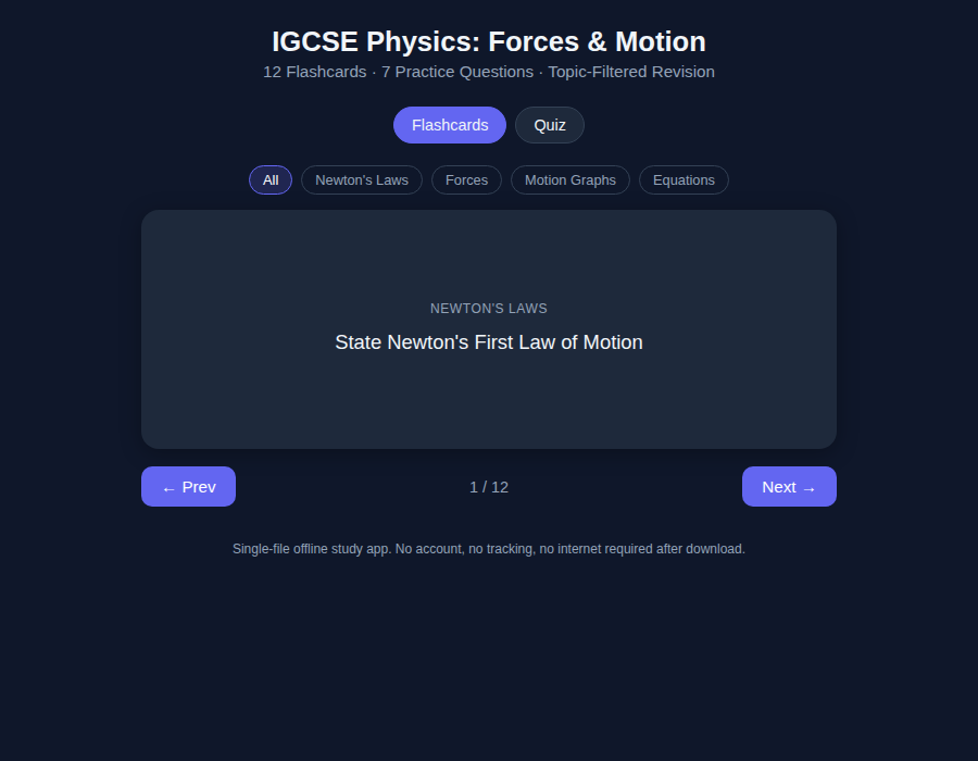Interactive Study App Builder preview
