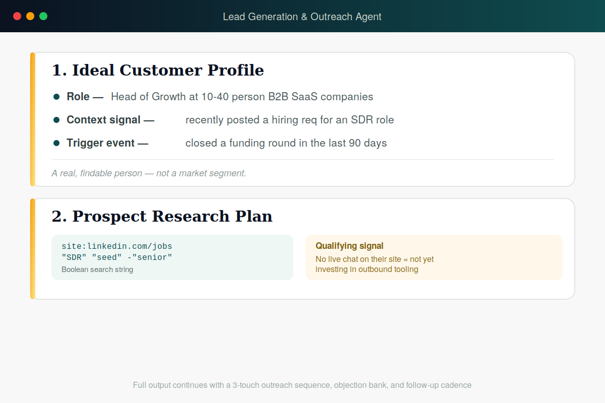 Lead Generation & Outreach Agent preview