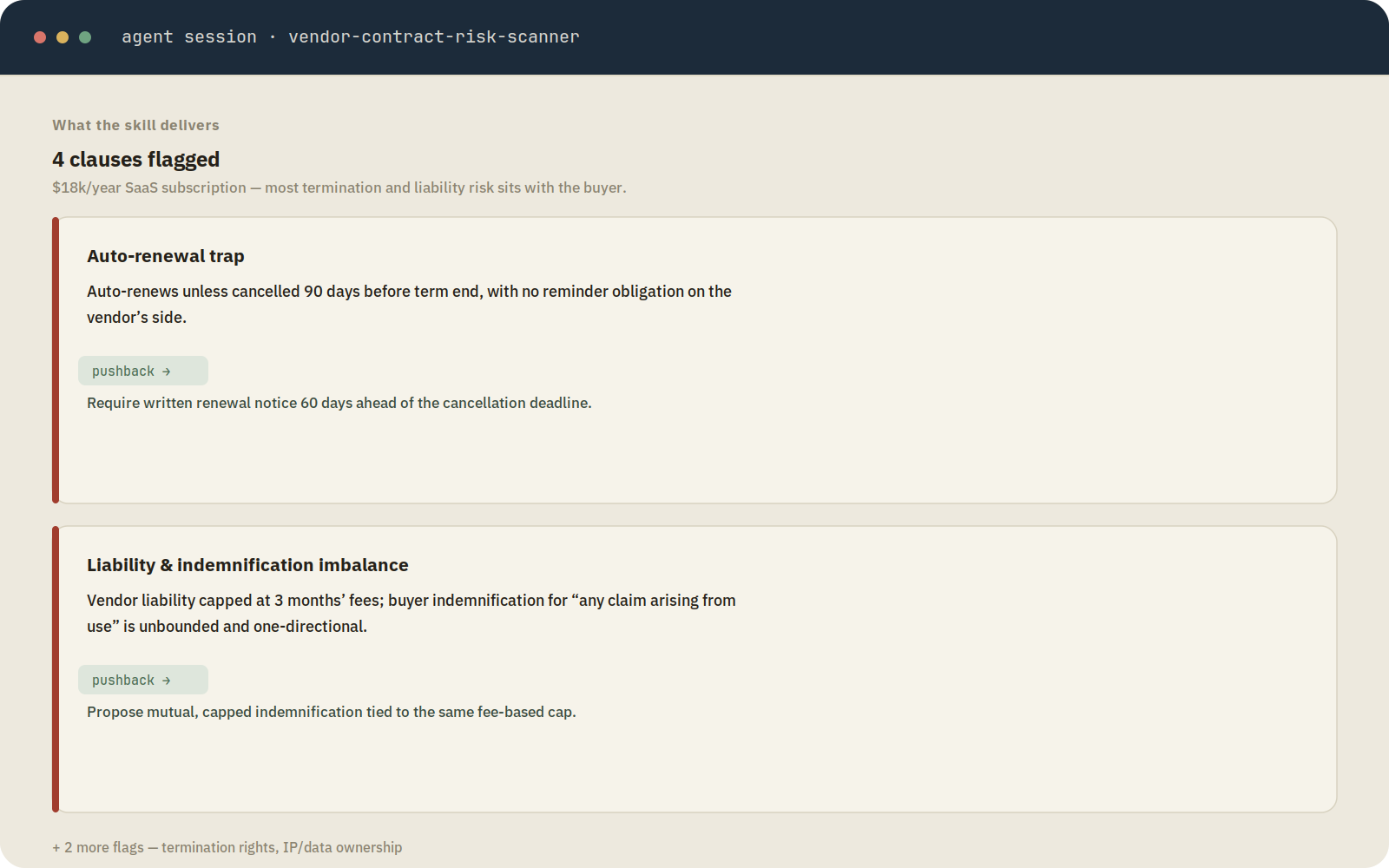 Vendor Contract Risk Scanner screenshot 2