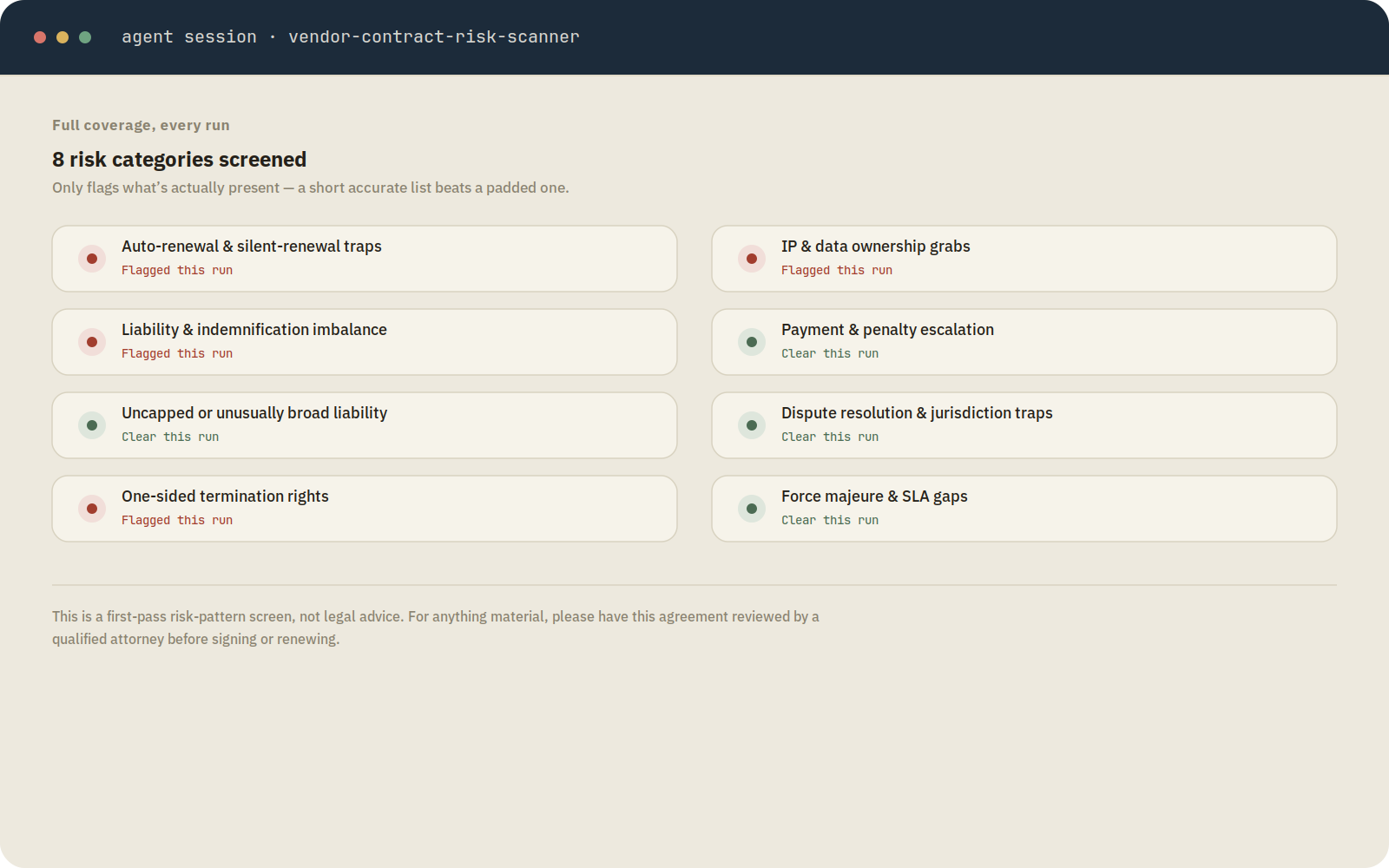 Vendor Contract Risk Scanner screenshot 3