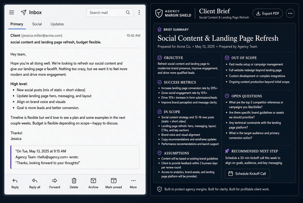 Agency Margin Shield screenshot 2