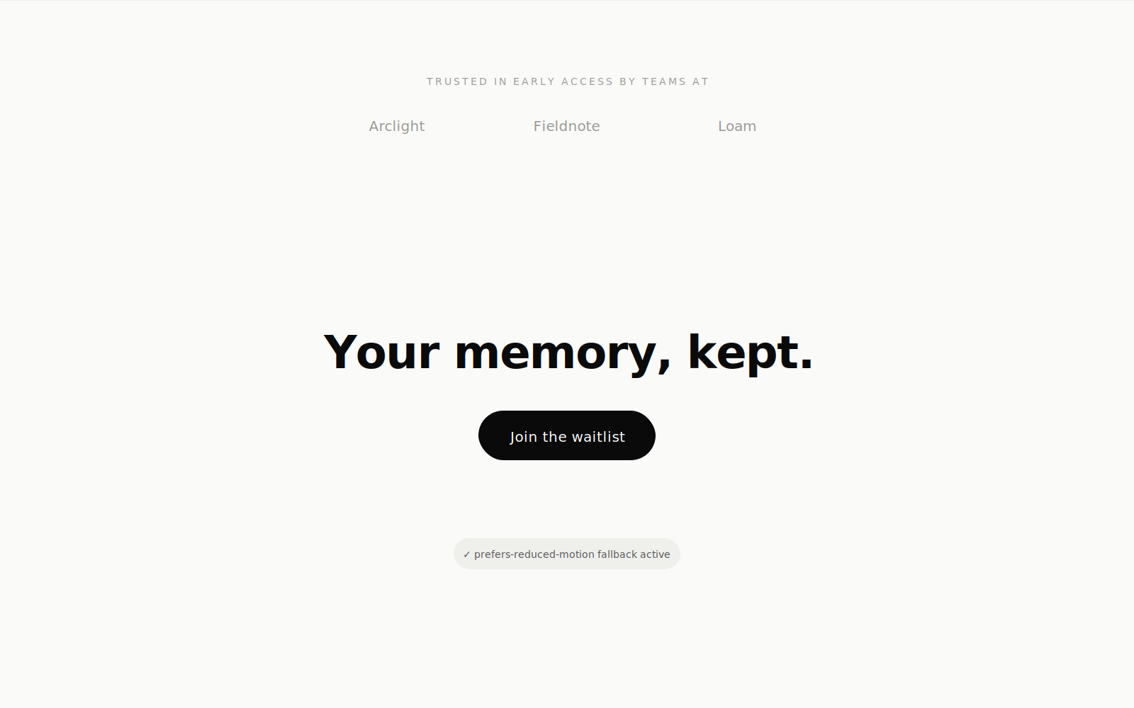 Cinematic Landing Page Engine screenshot 3