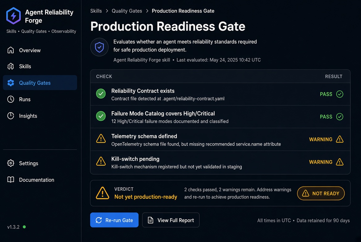 Agent Reliability Forge screenshot 2