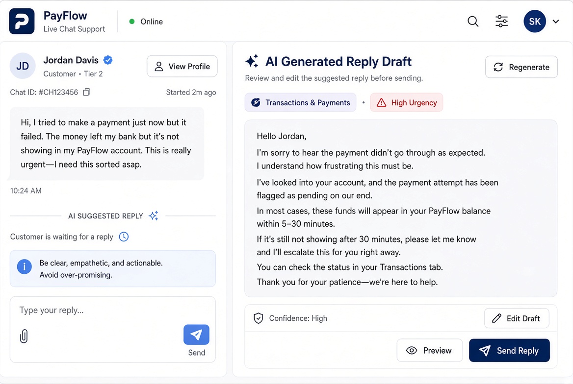 AI Customer Support (Fintech) preview