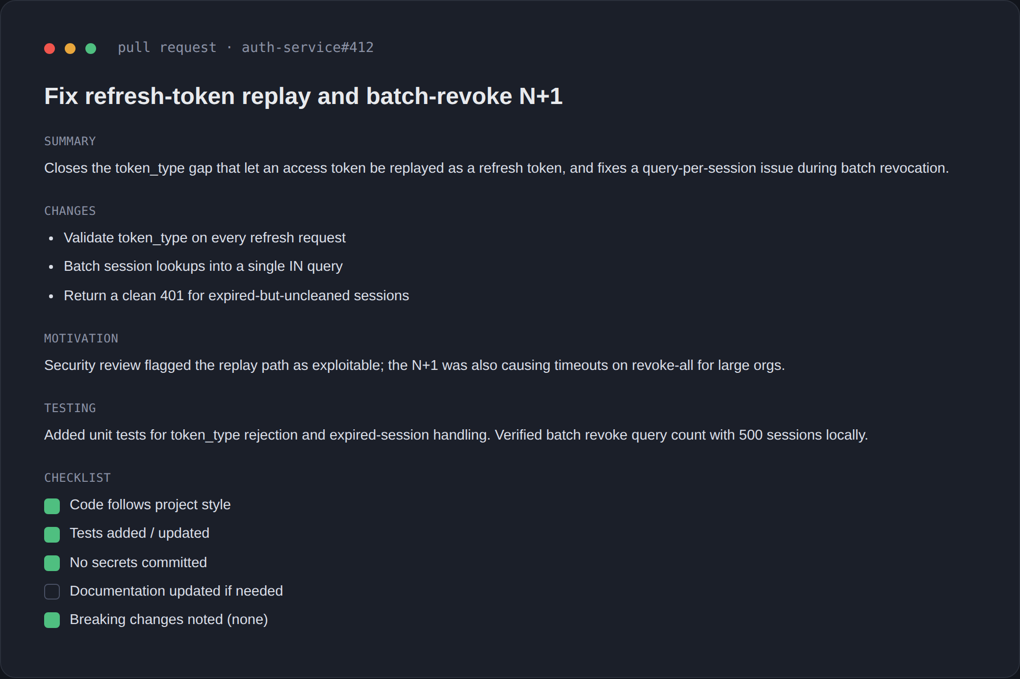 Code Review & PR Polish screenshot 2