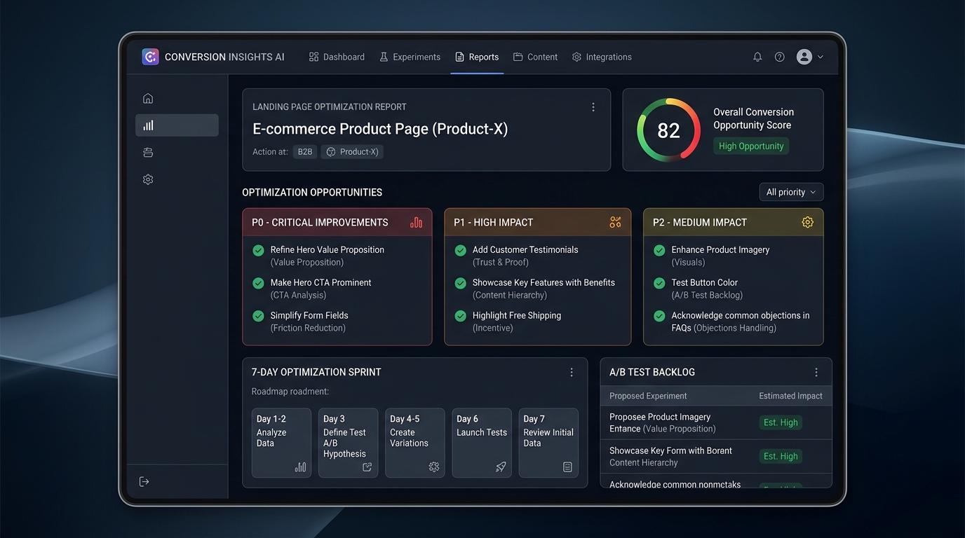 Landing Page Conversion Optimization System preview