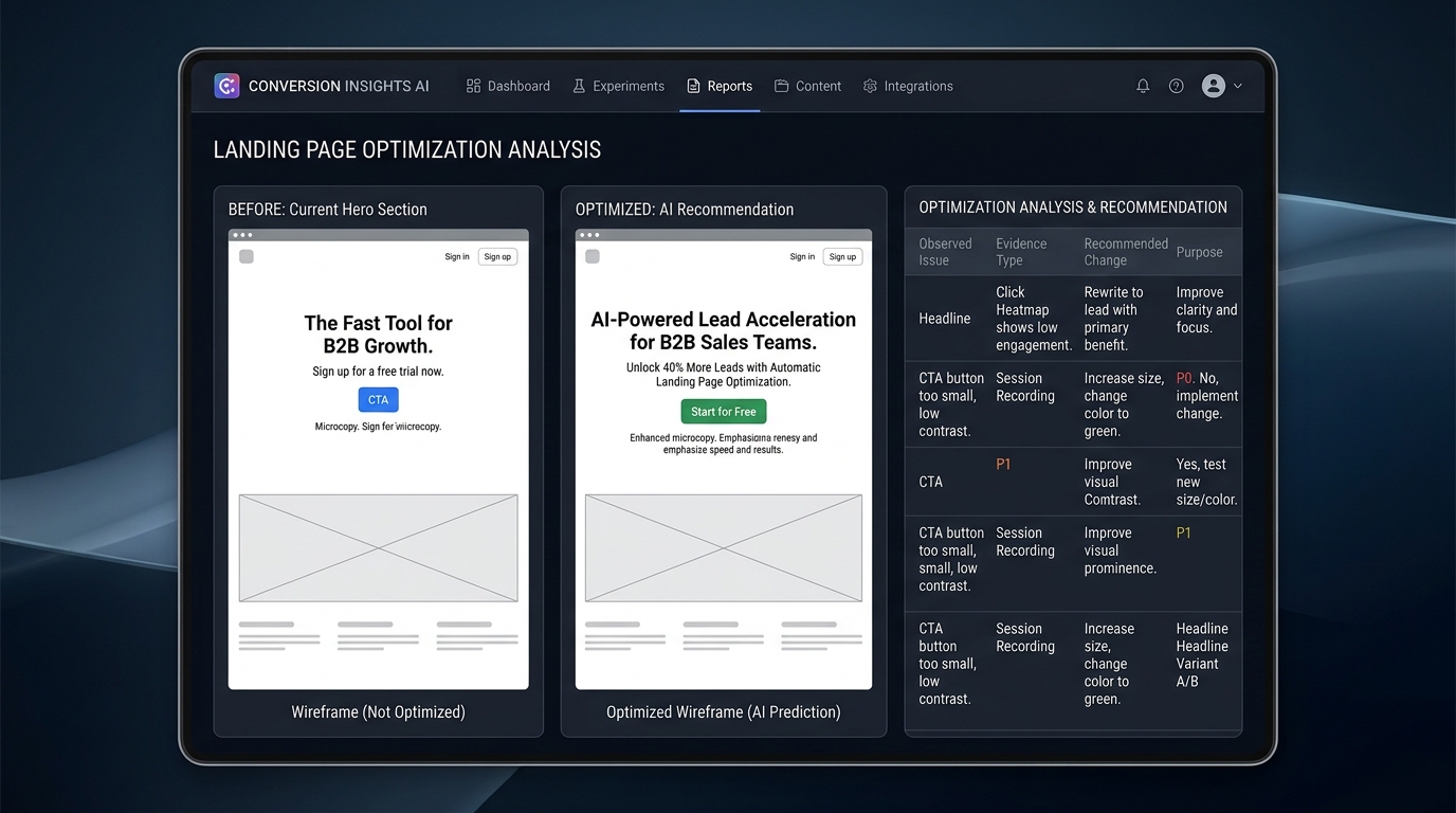 Landing Page Conversion Optimization System screenshot 2