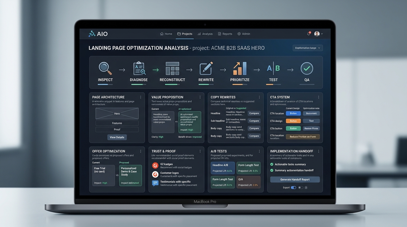 Landing Page Conversion Optimization System screenshot 3