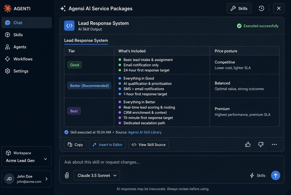 Agensi AI Service Packages screenshot 2