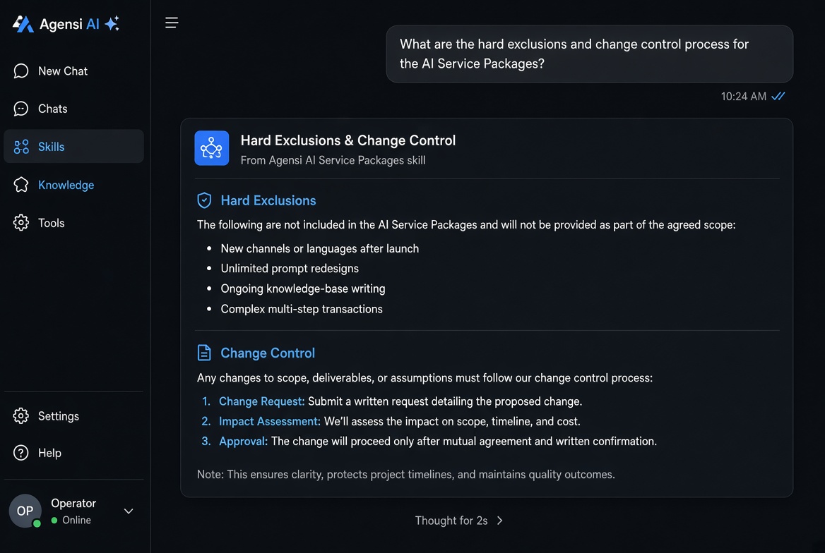 Agensi AI Service Packages screenshot 3