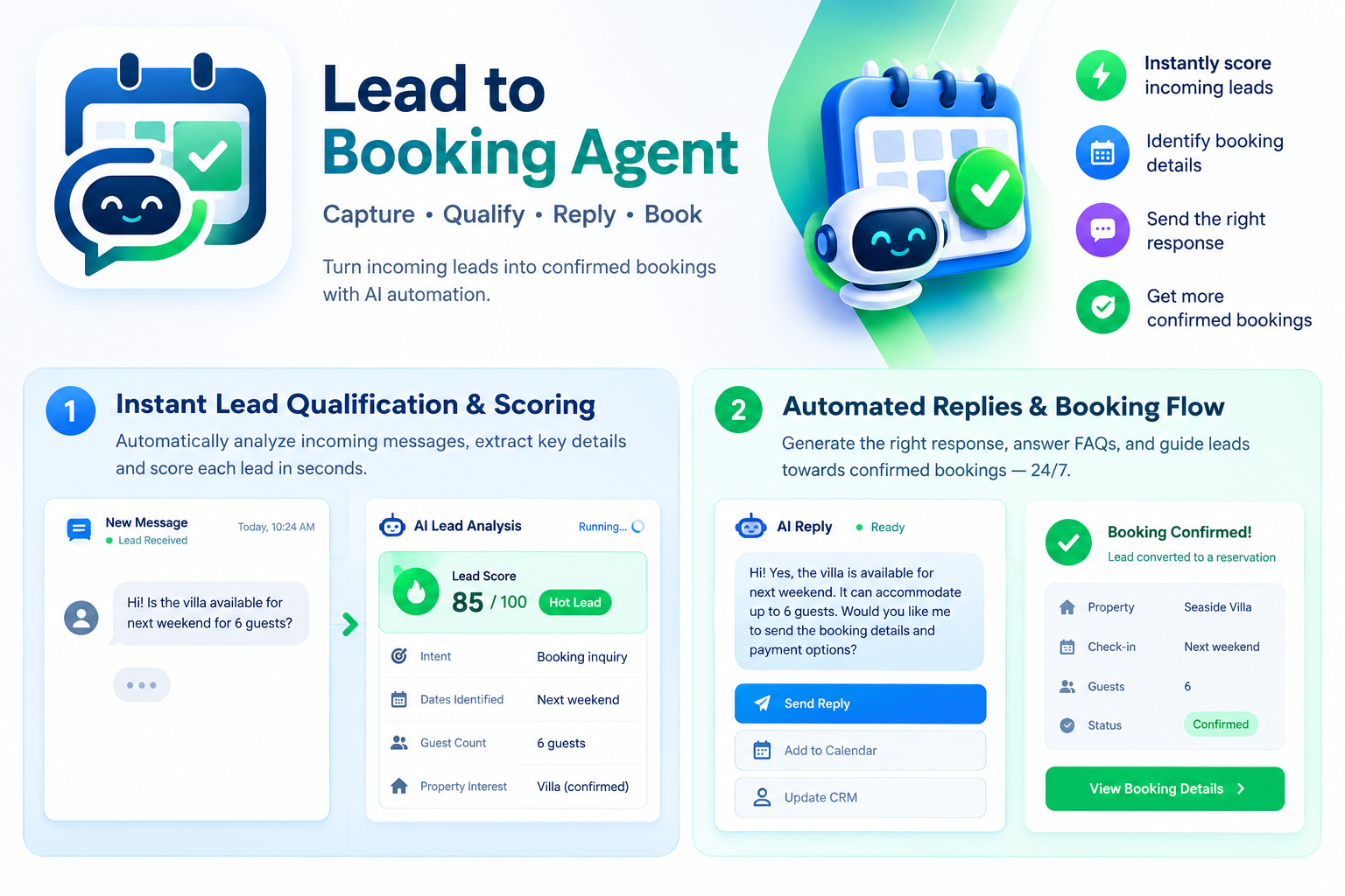 Lead to Booking Agent preview