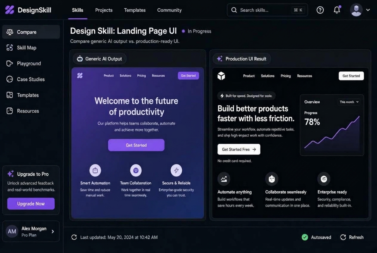Production UI preview