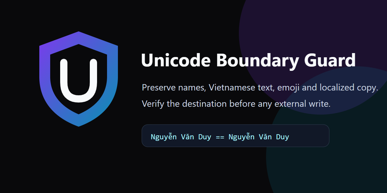 Unicode Boundary Guard preview