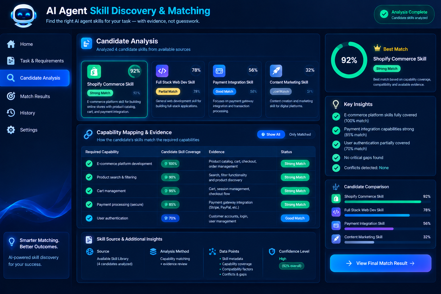 ai agent skill discovery matching screenshot 2