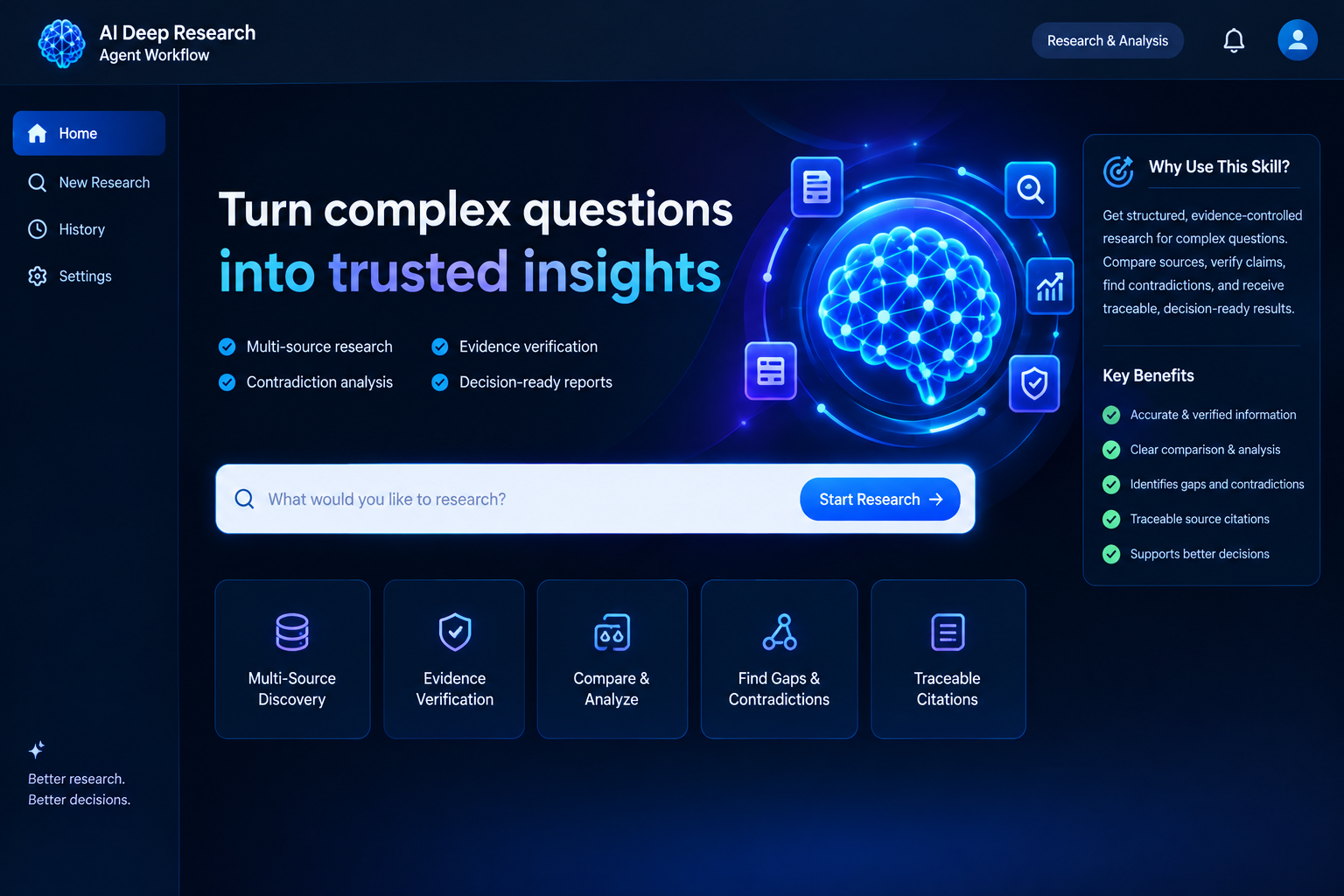 ai deep research agent workflow preview