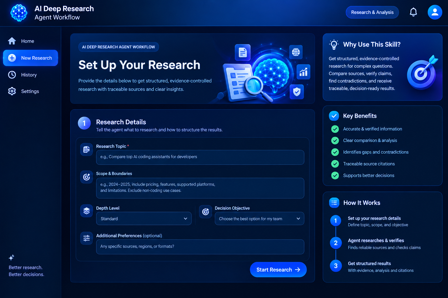 ai deep research agent workflow screenshot 3