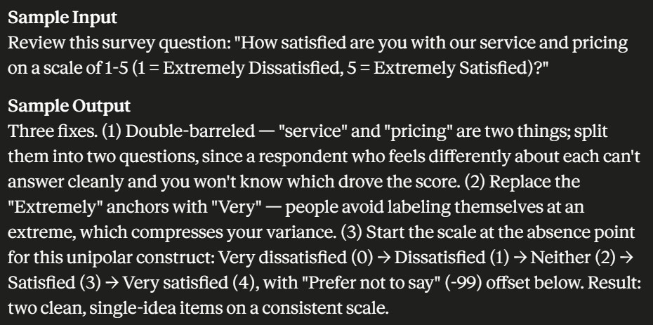 Survey Methodologist — Questionnaire Design, Review & Sampling screenshot 1