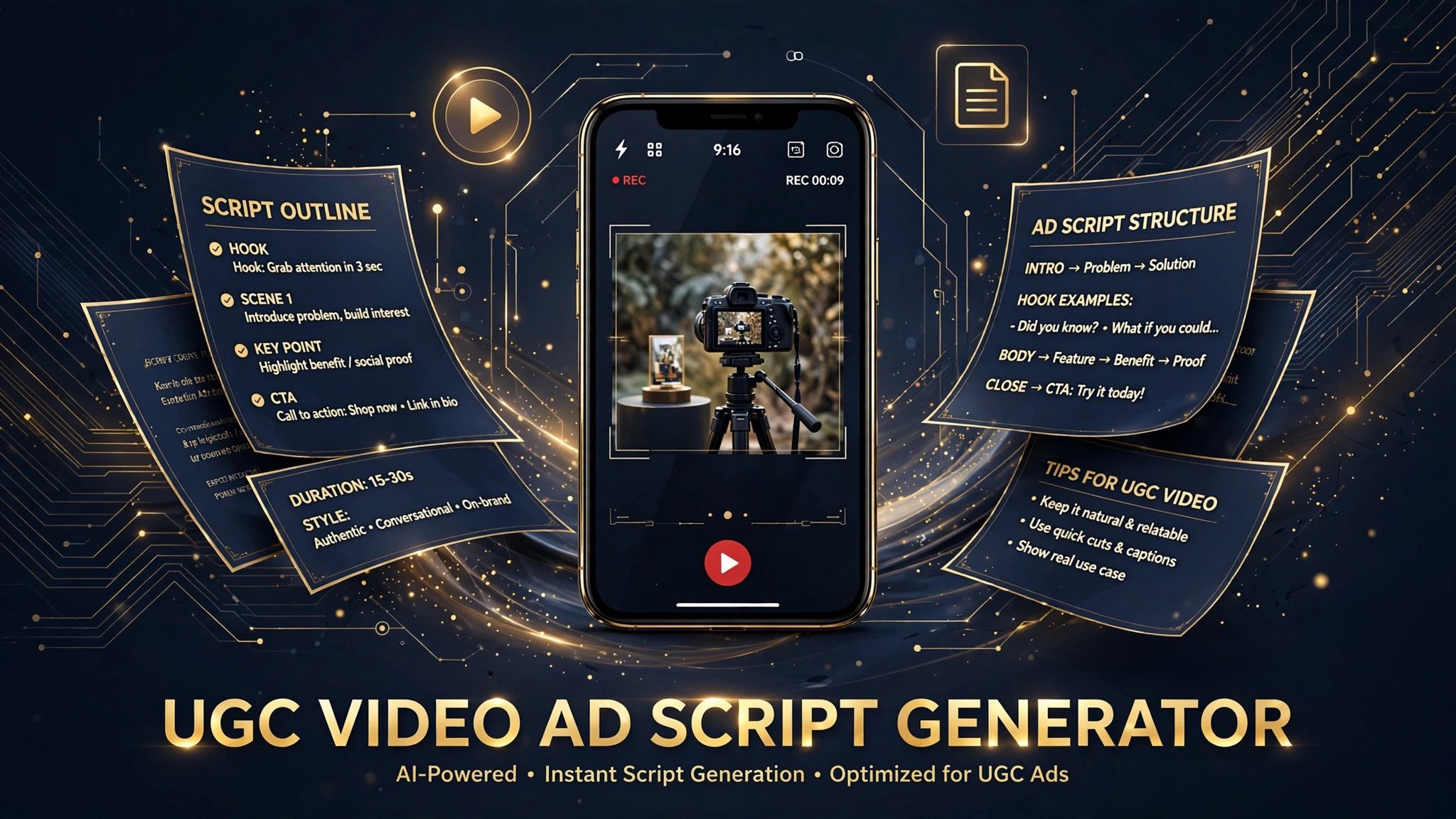 UGC Video Ad Script Generator — Scroll-Stopping Ads screenshot 1