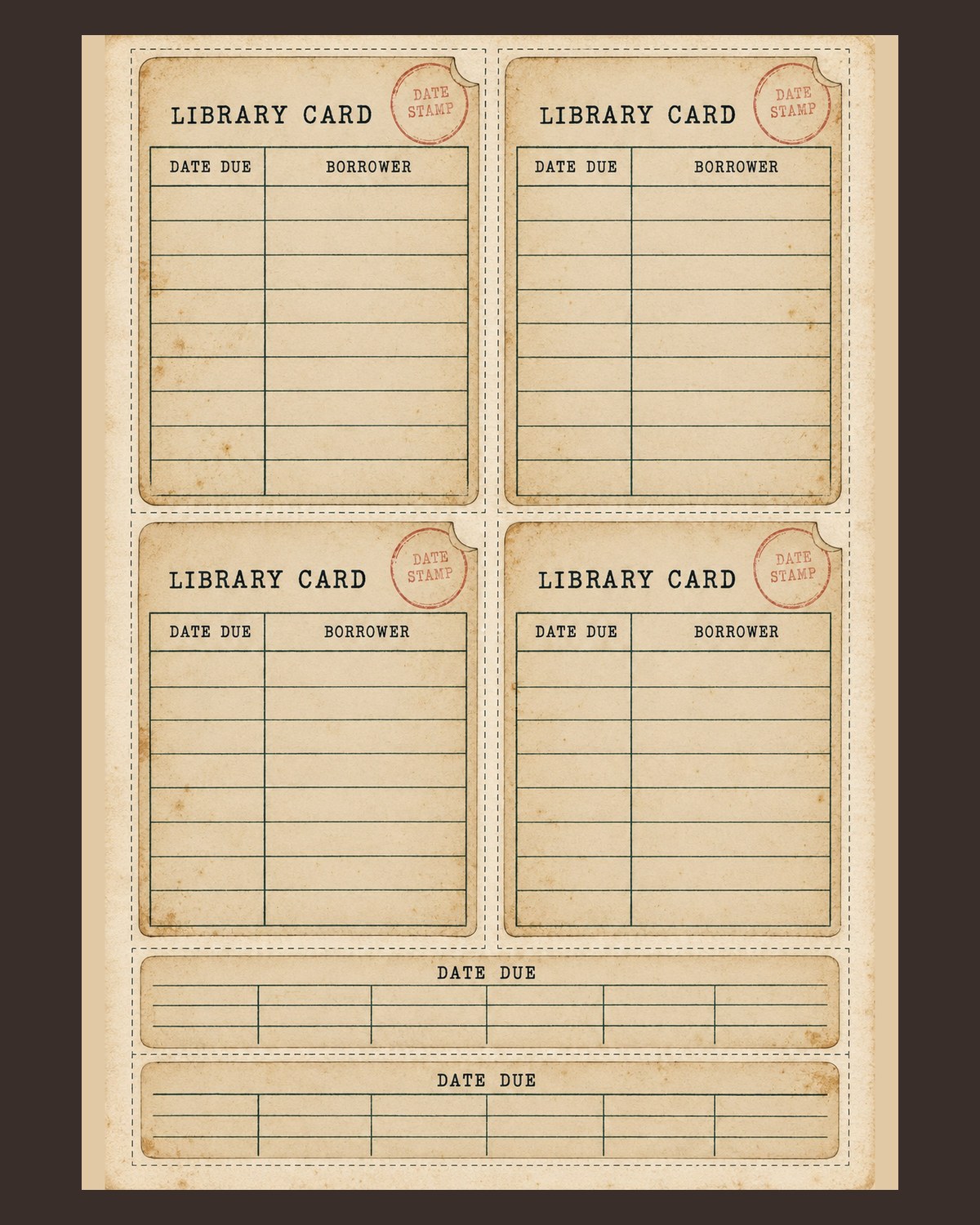 Vintage Ephemera Sheet Kit Builder preview
